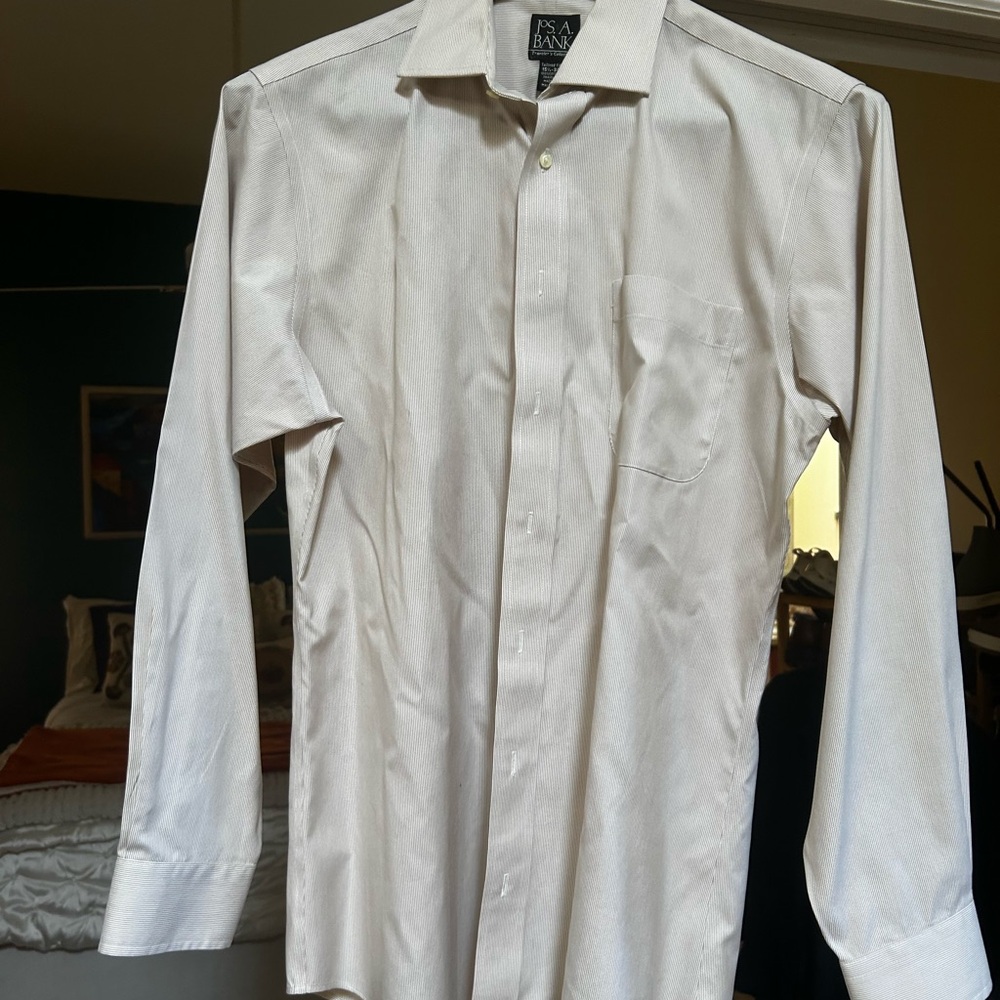 Jos. A. Bank Cream Dress Shirt